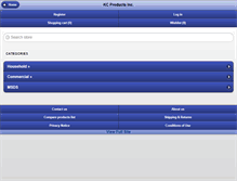 Tablet Screenshot of kcproductsinc.com